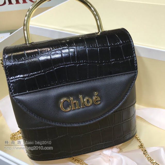 Chloe女包 克洛伊經典Aby lock鱷魚紋圓環鏈條手袋 Chole手提肩背斜挎包  jjh1349